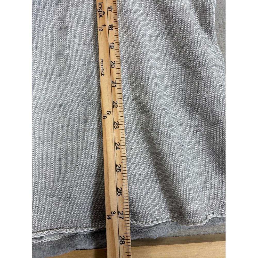 Soft Surroundings Grey Marl Henley Hoodie 3/4 Sleeve Waffle Knit 2X 5AG32 - Picture 6 of 9
